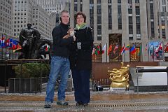 New York City Rockefeller Center 03A Jerome Ryan, Dangles, Charlotte Ryan Next To Skating Rink